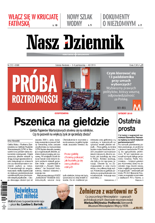 Nasz Dziennik z dnia 05.10.2019 wydanie PDF