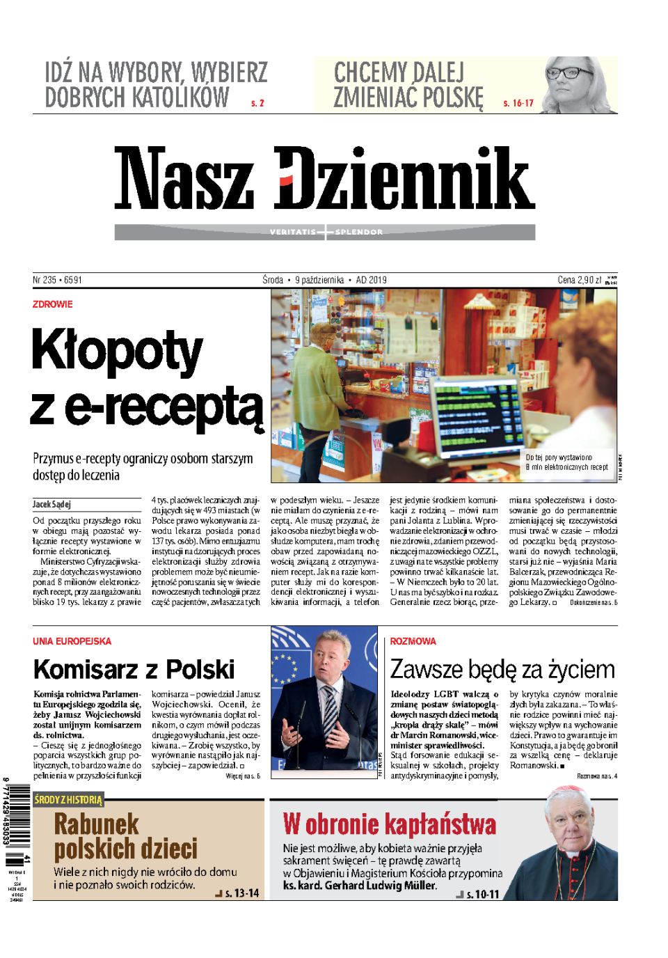Nasz Dziennik z dnia 09.10.2019 wydanie PDF