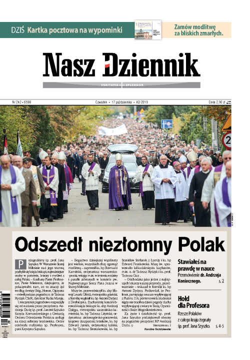 Nasz Dziennik z dnia 17.10.2019 wydanie PDF