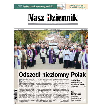 Nasz Dziennik z dnia 17.10.2019 wydanie PDF