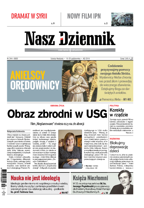 Nasz Dziennik z dnia 19.10.2019 wydanie PDF