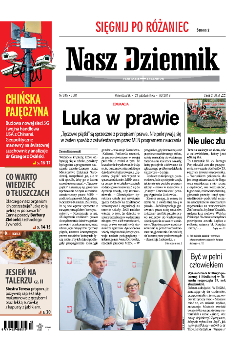 Nasz Dziennik z dnia 21.10.2019 wydanie PDF