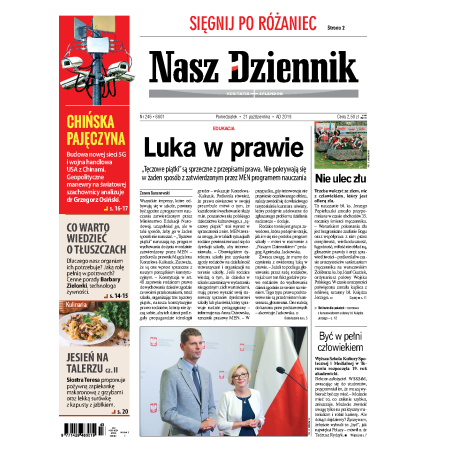 Nasz Dziennik z dnia 21.10.2019 wydanie PDF