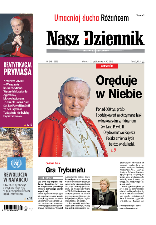 Nasz Dziennik z dnia 22.10.2019 wydanie PDF