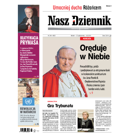 Nasz Dziennik z dnia 22.10.2019 wydanie PDF