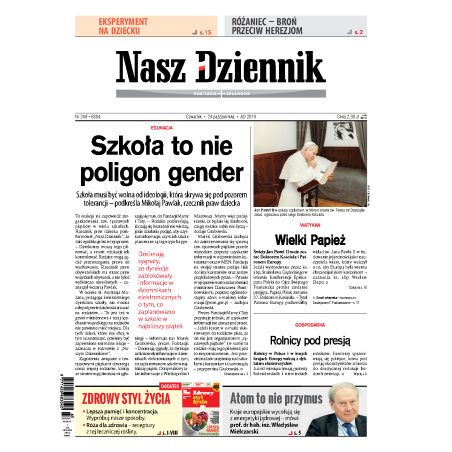 Nasz Dziennik z dnia 24.10.2019 wydanie PDF