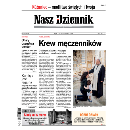 Nasz Dziennik z dnia 25.10.2019 wydanie PDF