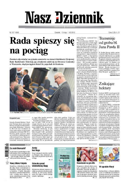 Nasz Dziennik z dnia 09.05.2013 wydanie PDF