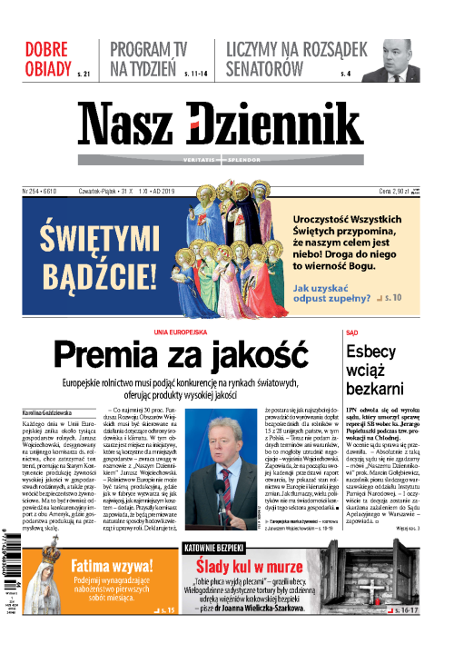 Nasz Dziennik z dnia 31.10.2019 wydanie PDF