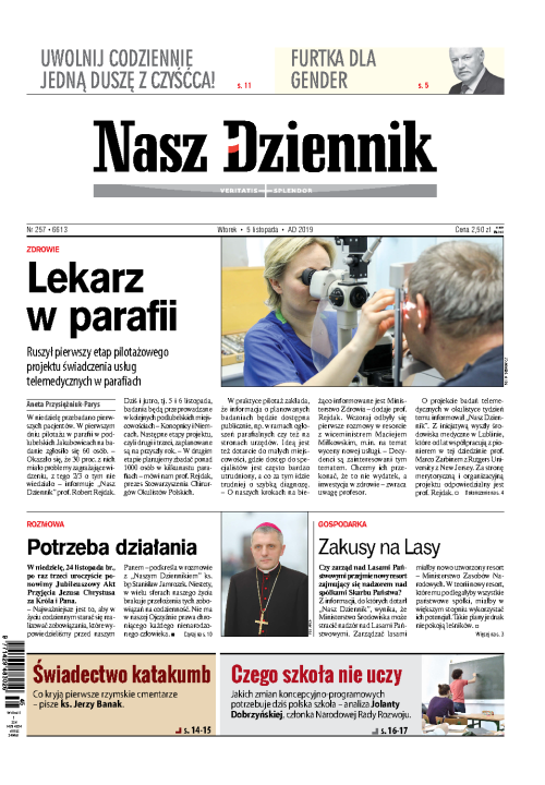 Nasz Dziennik z dnia 05.11.2019 wydanie PDF