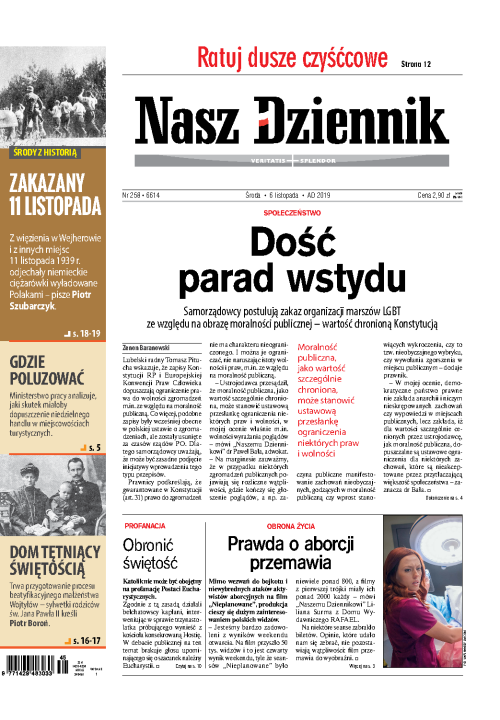 Nasz Dziennik z dnia 06.11.2019 wydanie PDF