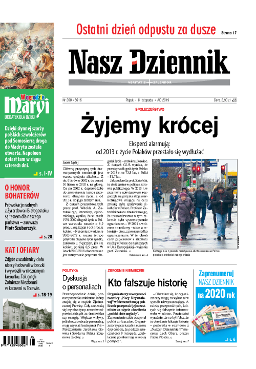 Nasz Dziennik z dnia 08.11.2019 wydanie PDF