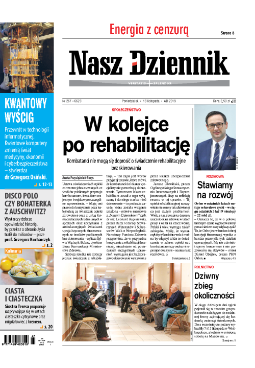 Nasz Dziennik z dnia 18.11.2019 wydanie PDF