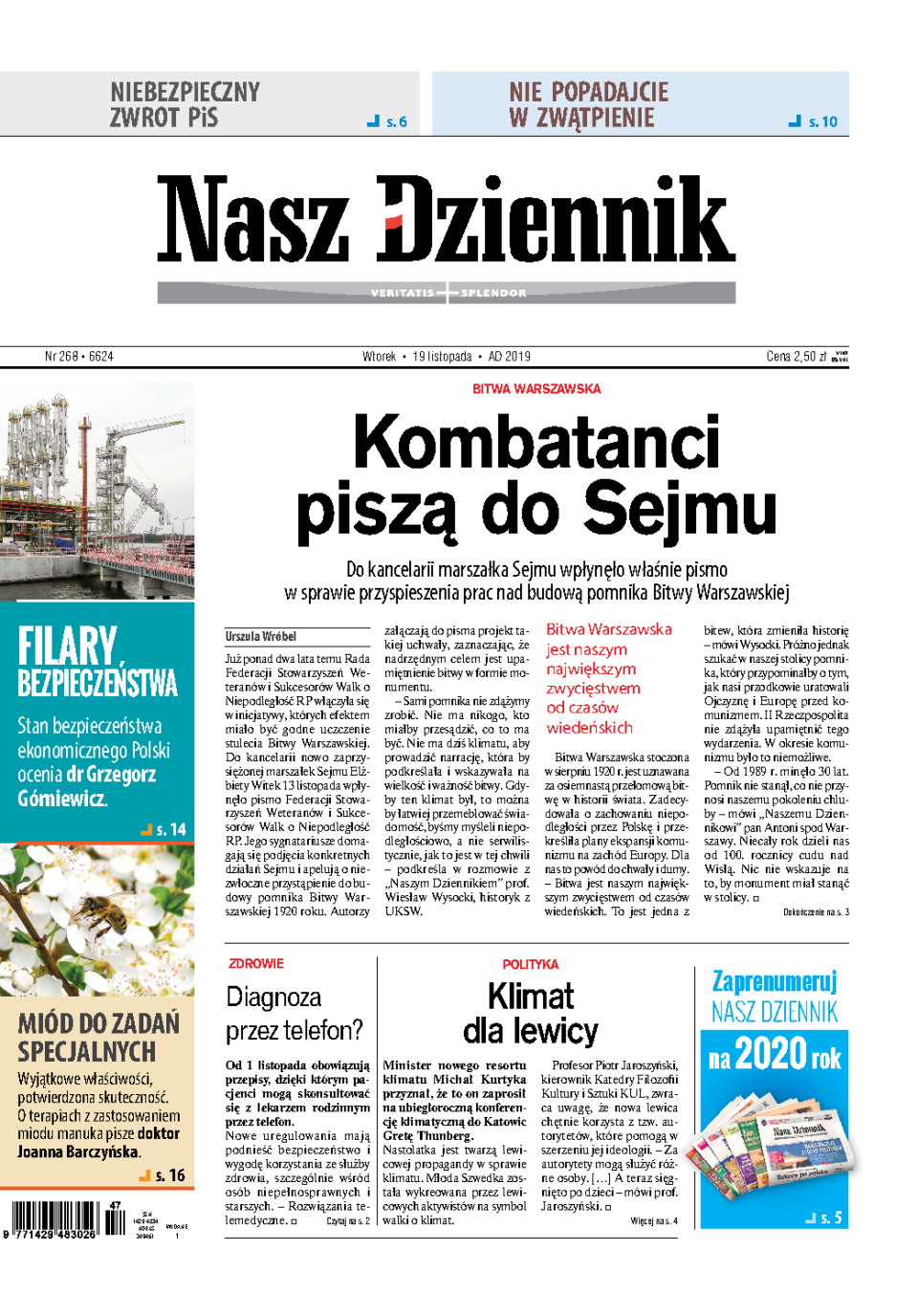 Nasz Dziennik z dnia 19.11.2019 wydanie PDF