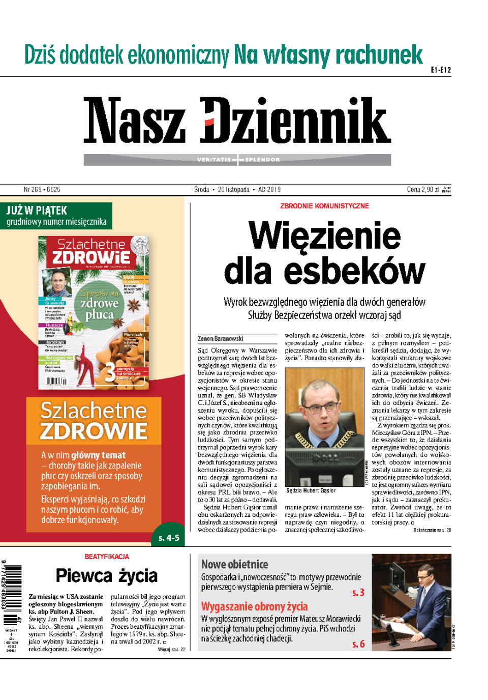 Nasz Dziennik z dnia 20.11.2019 wydanie PDF