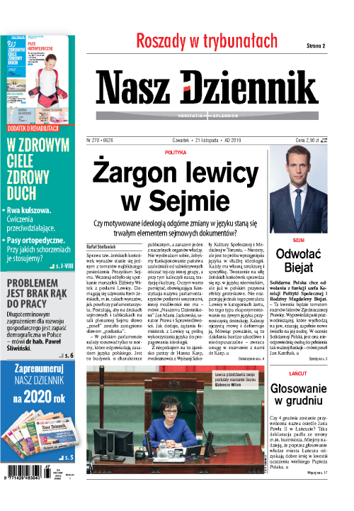 Nasz Dziennik z dnia 21.11.2019 wydanie PDF