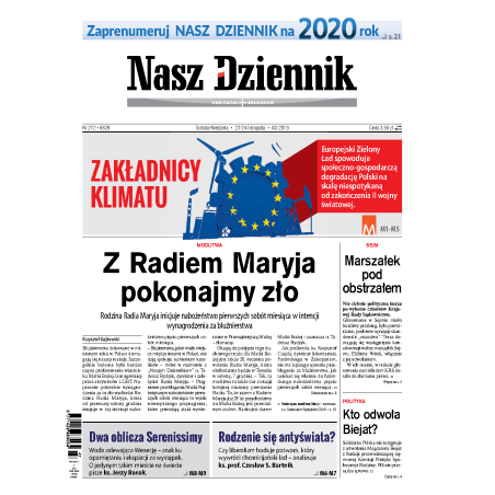 Nasz Dziennik z dnia 23.11.2019 wydanie PDF
