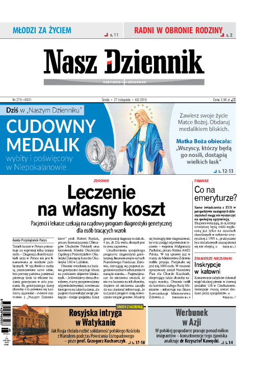 Nasz Dziennik z dnia 27.11.2019 wydanie PDF