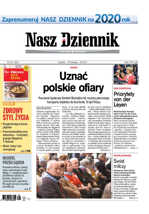Nasz Dziennik z dnia 28.11.2019 wydanie PDF