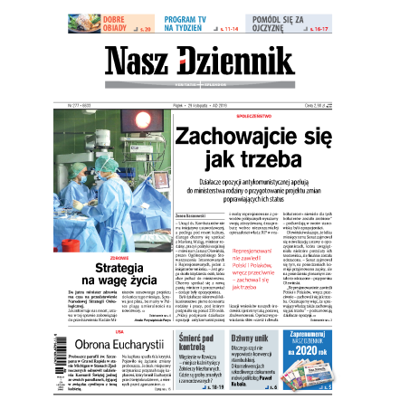 Nasz Dziennik z dnia 29.11.2019 wydanie PDF