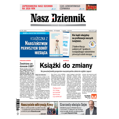 Nasz Dziennik z dnia 30.11.2019 wydanie PDF