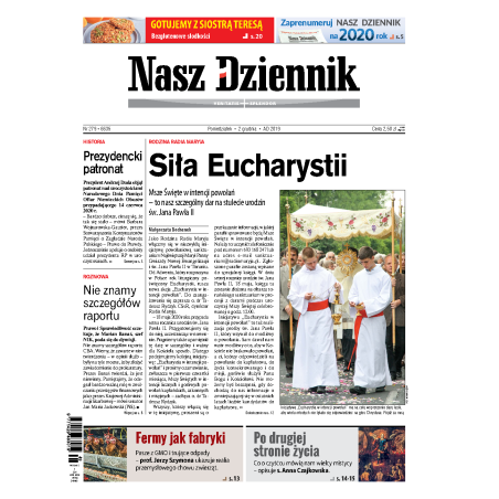 Nasz Dziennik z dnia 02.12.2019 wydanie PDF
