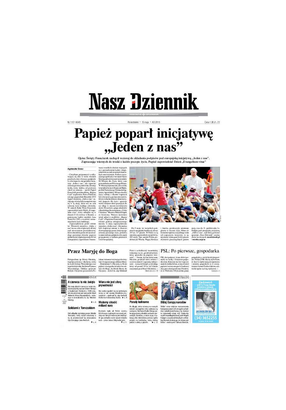 Nasz Dziennik z dnia 13.05.2013 wydanie PDF
