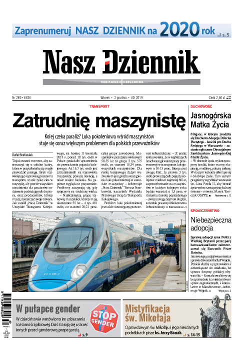 Nasz Dziennik z dnia 03.12.2019 wydanie PDF
