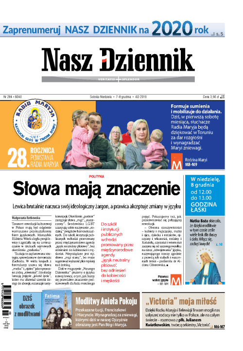 Nasz Dziennik z dnia 07.12.2019 wydanie PDF