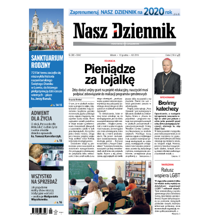 Nasz Dziennik z dnia 10.12.2019 wydanie PDF