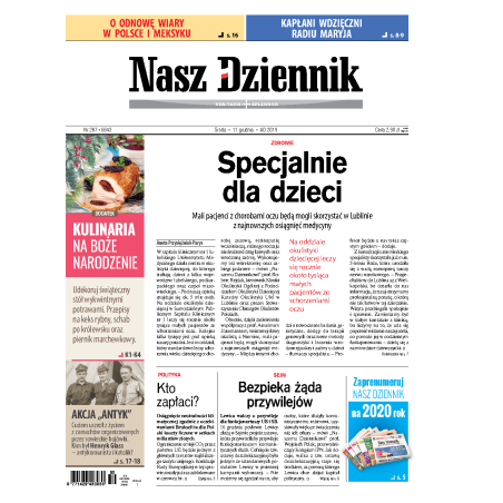 Nasz Dziennik z dnia 11.12.2019 wydanie PDF