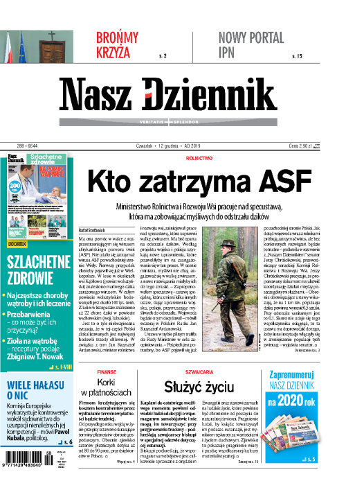 Nasz Dziennik z dnia 12.12.2019 wydanie PDF