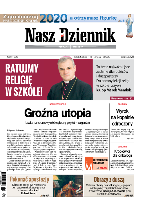 Nasz Dziennik z dnia 14.12.2019 wydanie PDF