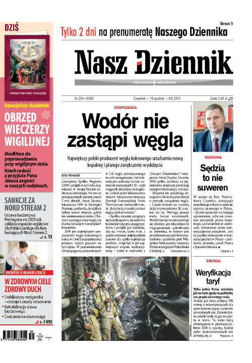 Nasz Dziennik z dnia 19.12.2019 wydanie PDF
