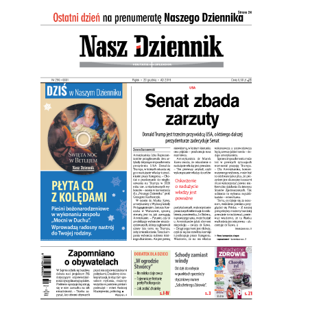 Nasz Dziennik z dnia 20.12.2019 wydanie PDF