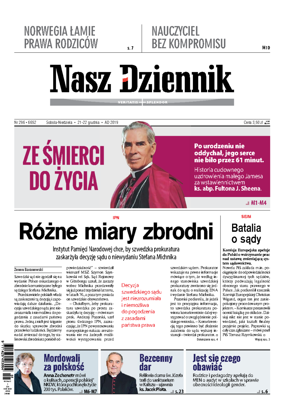 Nasz Dziennik z dnia 21.12.2019 wydanie PDF