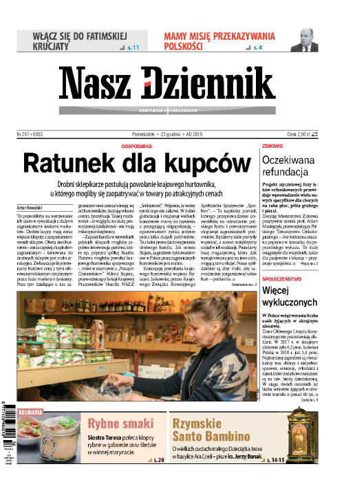 Nasz Dziennik z dnia 23.12.2019 wydanie PDF