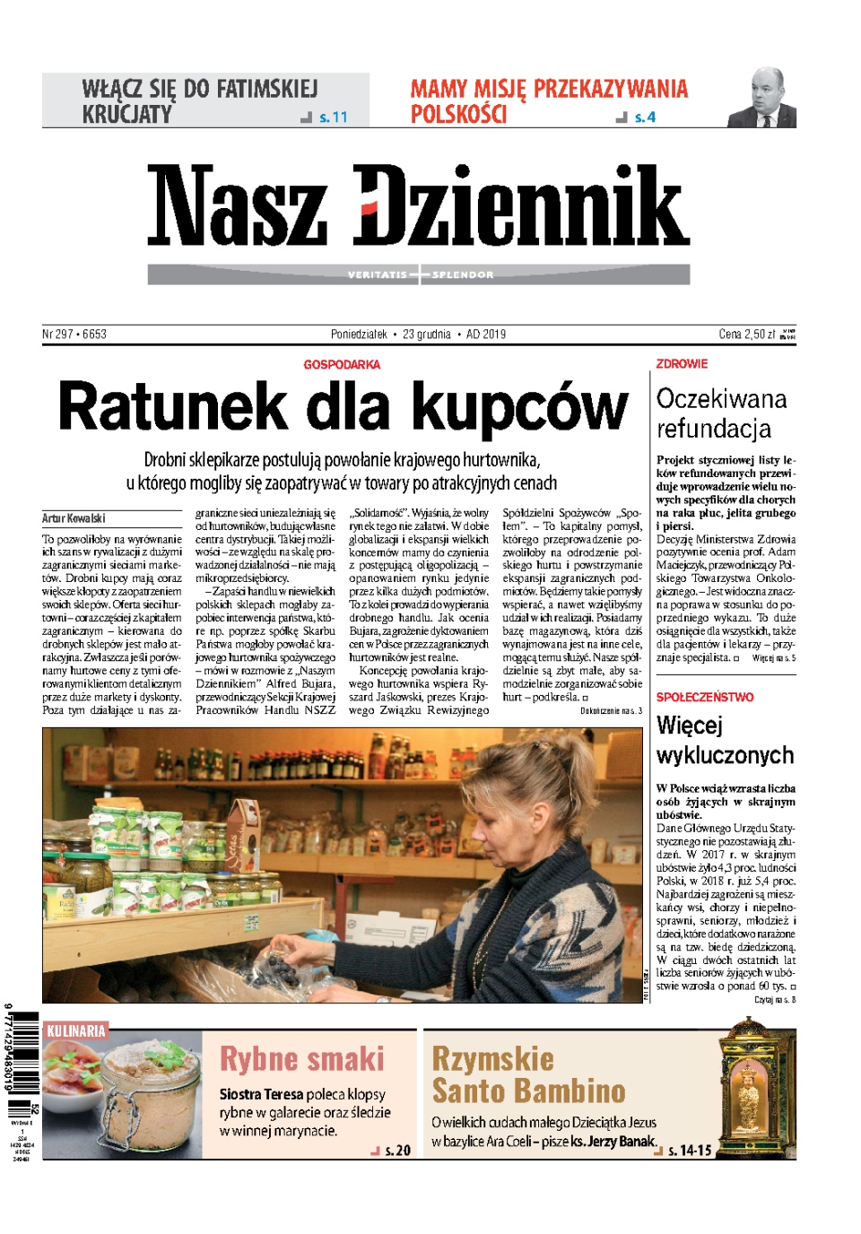 Nasz Dziennik z dnia 23.12.2019 wydanie PDF
