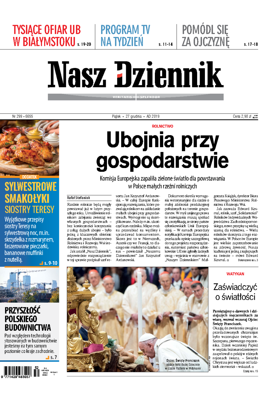 Nasz Dziennik z dnia 27.12.2019 wydanie PDF