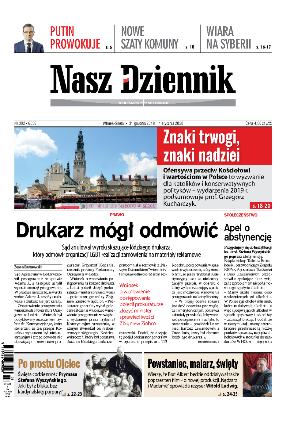 Nasz Dziennik z dnia 31.12.2019 wydanie PDF