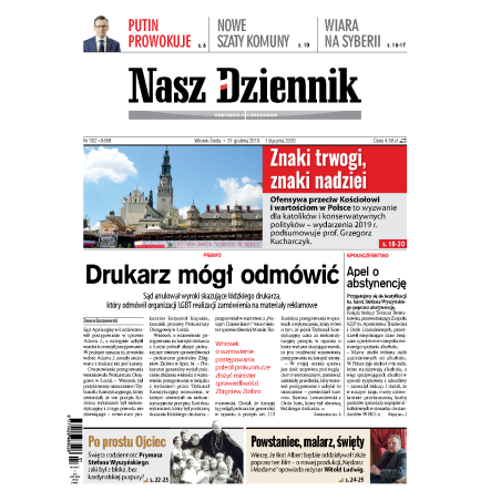 Nasz Dziennik z dnia 31.12.2019 wydanie PDF