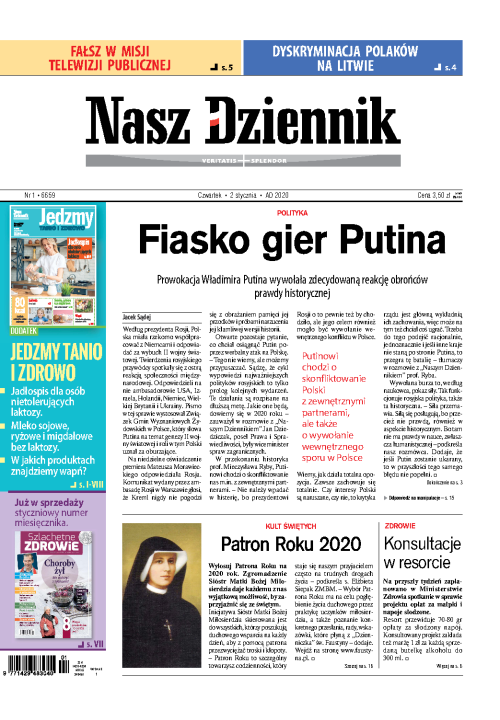 Nasz Dziennik z dnia 02.01.2020 wydanie PDF