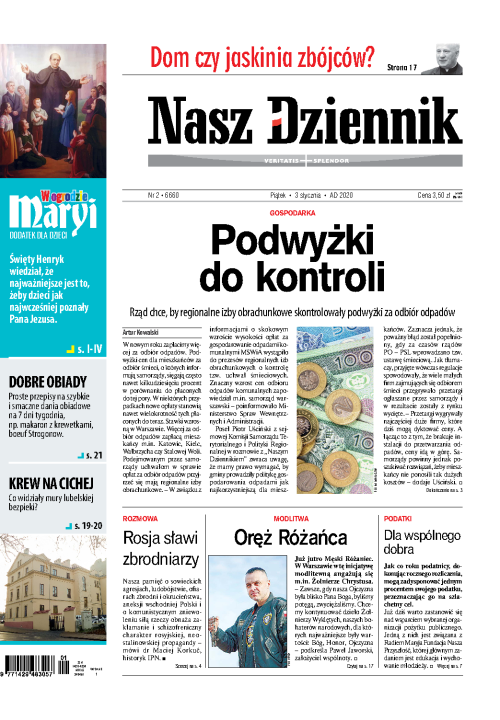 Nasz Dziennik z dnia 03.01.2020 wydanie PDF