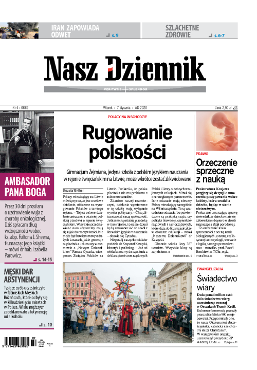 Nasz Dziennik z dnia 07.01.2020 wydanie PDF