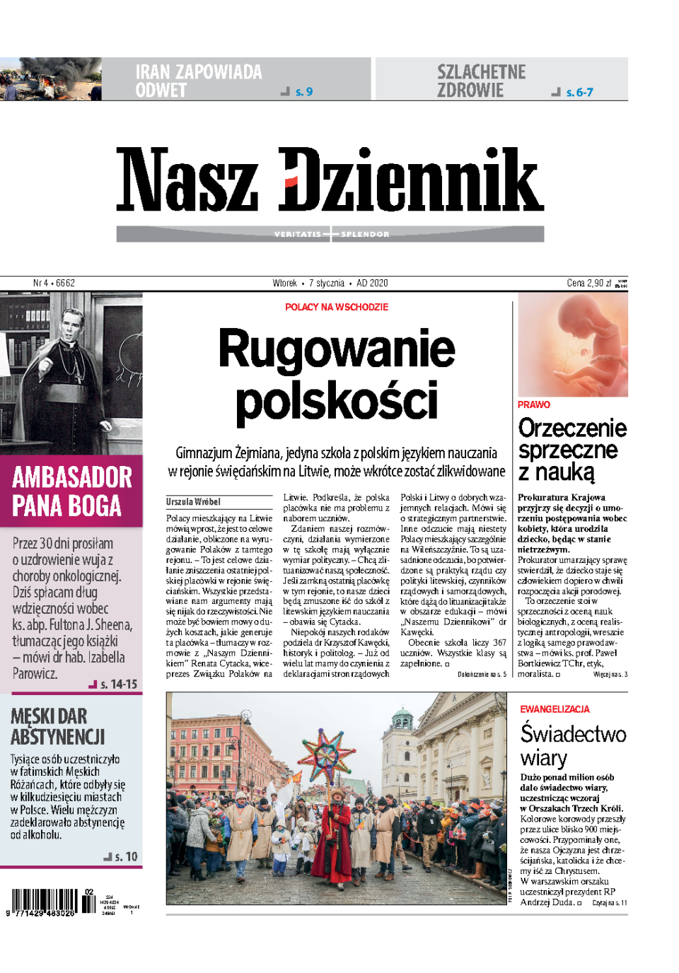 Nasz Dziennik z dnia 07.01.2020 wydanie PDF