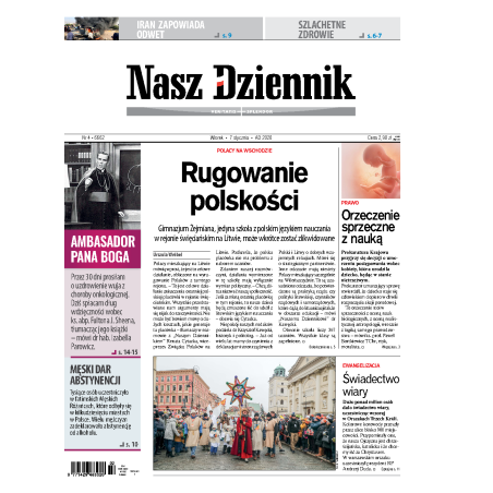 Nasz Dziennik z dnia 07.01.2020 wydanie PDF