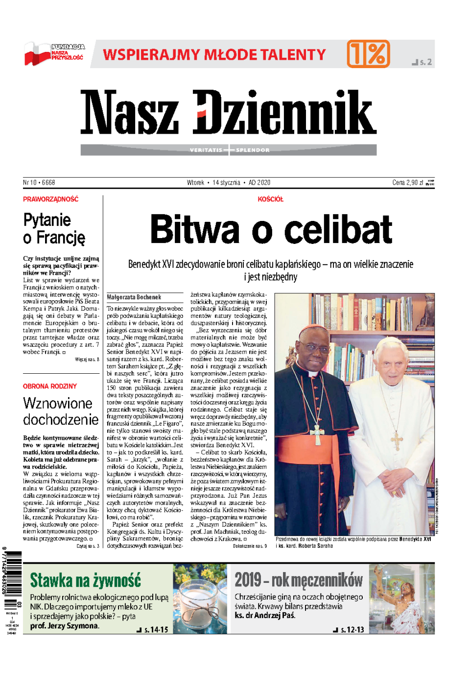 Nasz Dziennik z dnia 14.01.2020 wydanie PDF