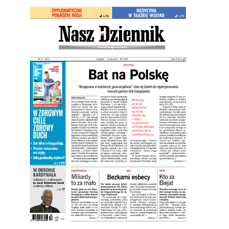 Nasz Dziennik z dnia 16.01.2020 wydanie PDF