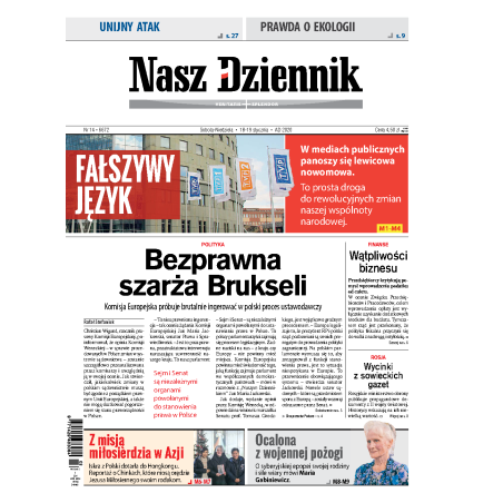Nasz Dziennik z dnia 18.01.2020 wydanie PDF