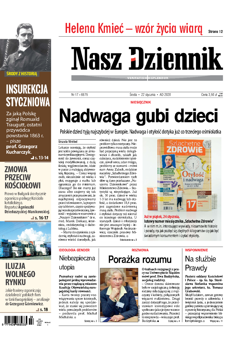 Nasz Dziennik z dnia 22.01.2020 wydanie PDF